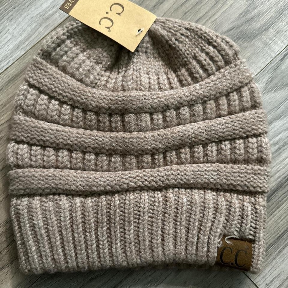 New‎ CC Beanie Taupe Colored Hat